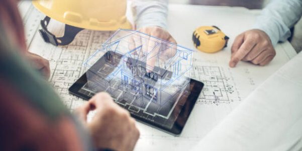 planos Architect and his client looking at the hologram of a house project over a tablet computer. The client is reviewing his future house layout
Note to inspector: I am the author of the building project